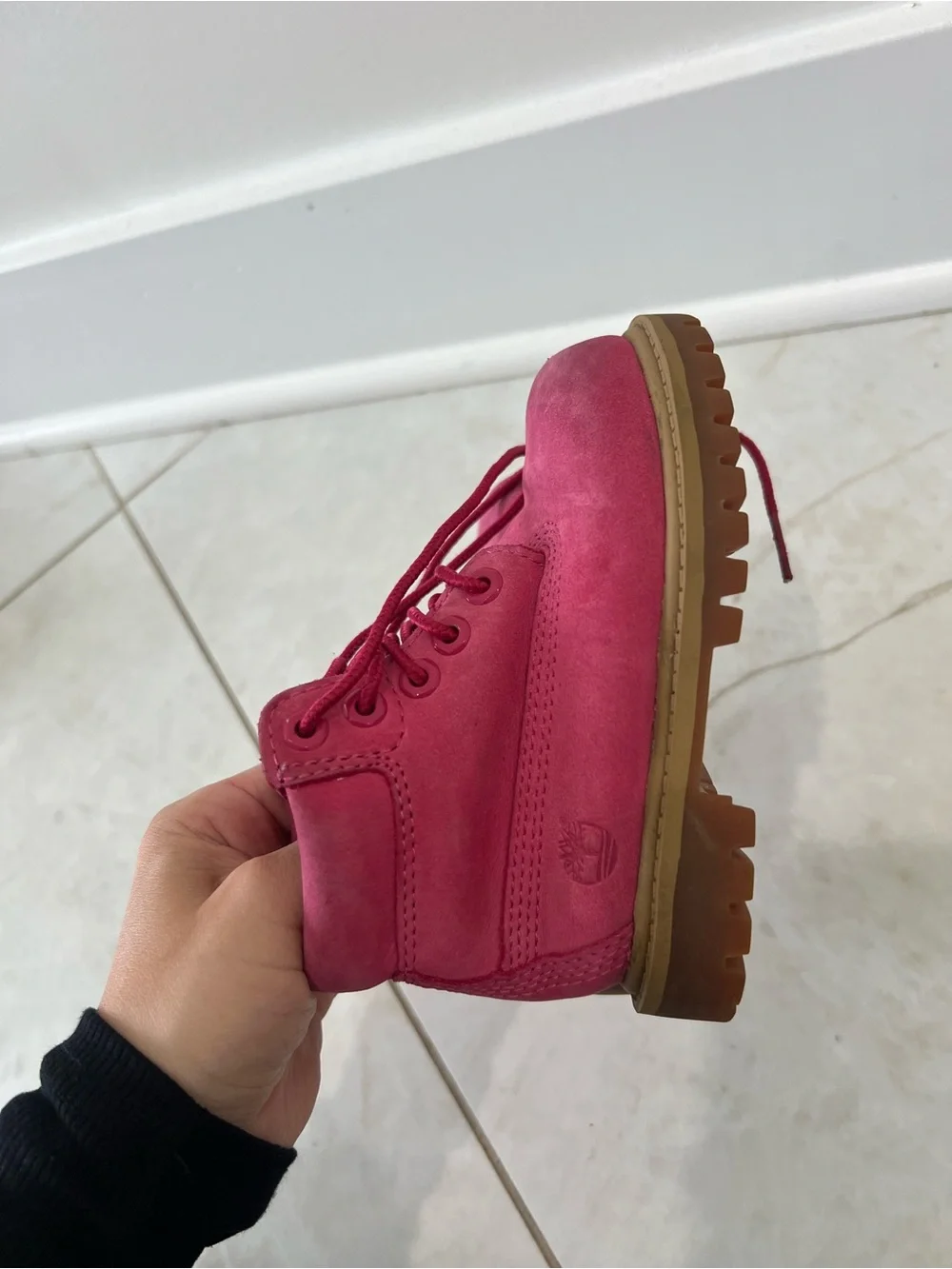 Timberland Hot Pink Nubuck Waterproof Boots Size 6 US
